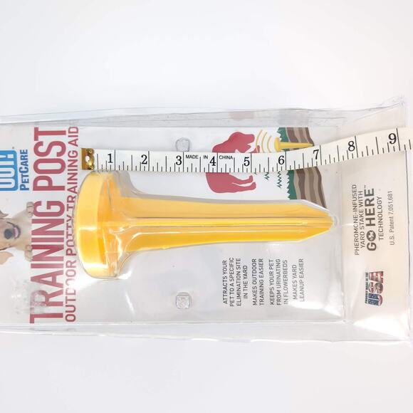 Out! PetCare Yellow Puppy/Dog Training Post Outdoor Potty Training Aid- New READ - Picture 9 of 15
